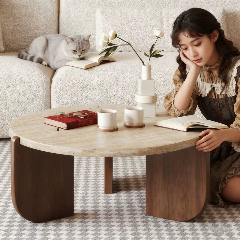 Durable Solid Wood Leg Living Room Coffee Tea Table