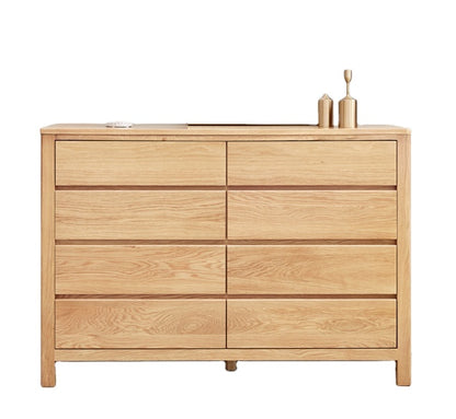 Nordic style cabinet table oak effect wooden drawer organiser