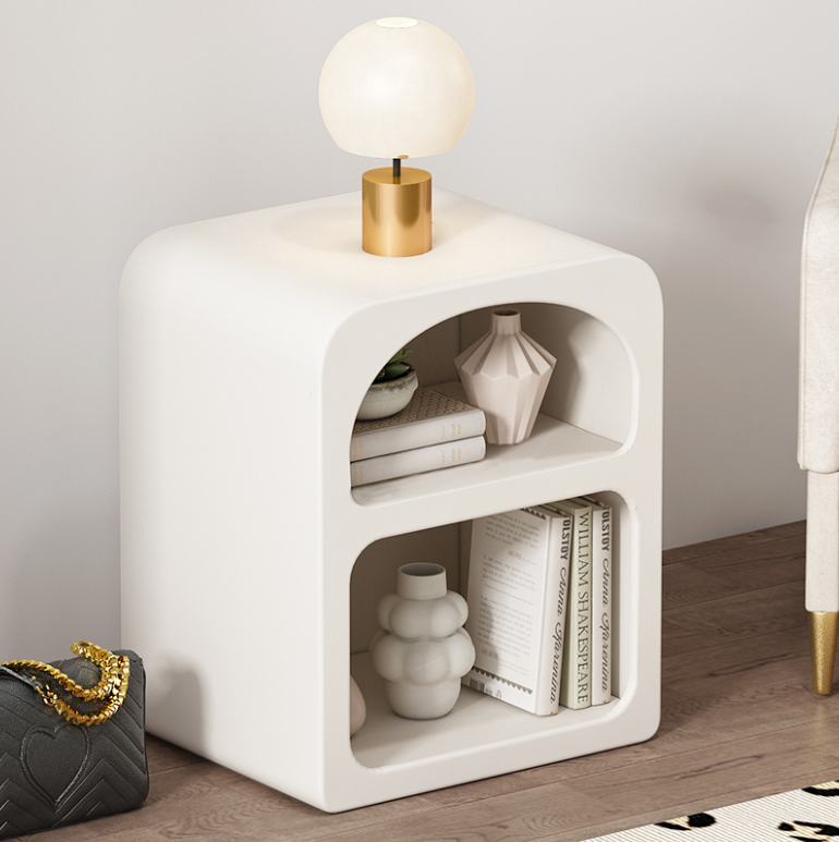 Storage White Wooden Nordic Bedside Table Minimalist Modern Storage Bedroom Nightstand