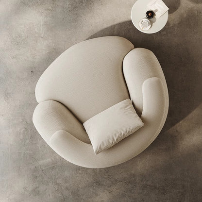 Design Single Person Sofa Italian Minimalist Modern Fabric Sofa Chair Balcony Hotel Apartment Villa Living Room Sofa