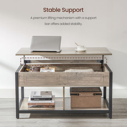 Living Room Furniture Extendable Lift up Center Table Multifunctional Lift Top Coffee Table With Storage