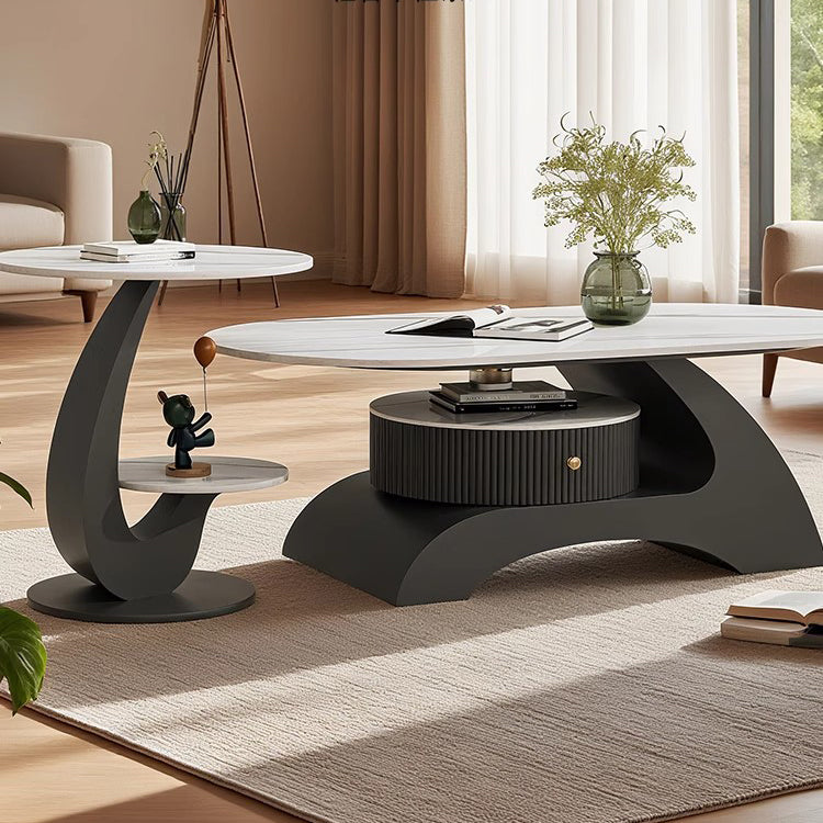 Lving Room Furniture Set Fashion Light Luxury Coffee Table and Sofa Side Table