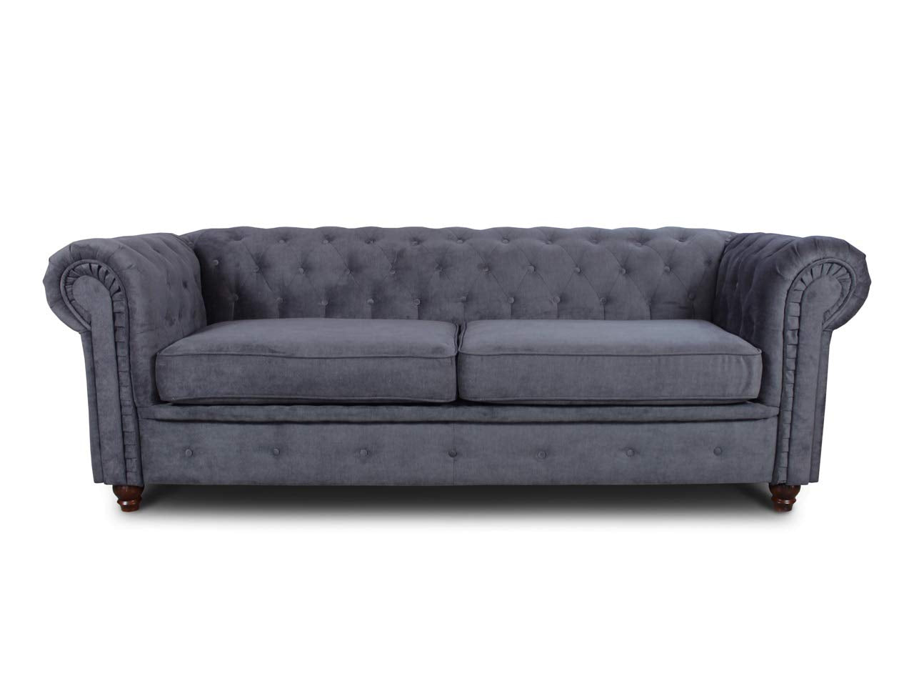 Chesterfield Asti 3-Seater Sofa Set, Glamour Design Sofa Set, Wooden Feet, Upholstered Sofa, for the Living Room