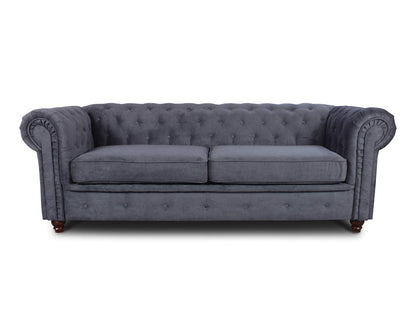 Chesterfield Asti 3-Seater Sofa Set, Glamour Design Sofa Set, Wooden Feet, Upholstered Sofa, for the Living Room