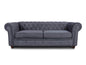 Chesterfield Asti 3-Seater Sofa Set, Glamour Design Sofa Set, Wooden Feet, Upholstered Sofa, for the Living Room