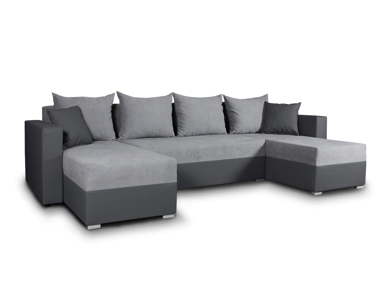 Sofnet Beno U-Shape Couch / Corner Sofa with Bed Box, Couch with Bed Function, Upholstered Corner, Big Sofa, Living Room