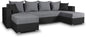 Sofnet Beno U-Shape Couch / Corner Sofa with Bed Box, Couch with Bed Function, Upholstered Corner, Big Sofa, Living Room