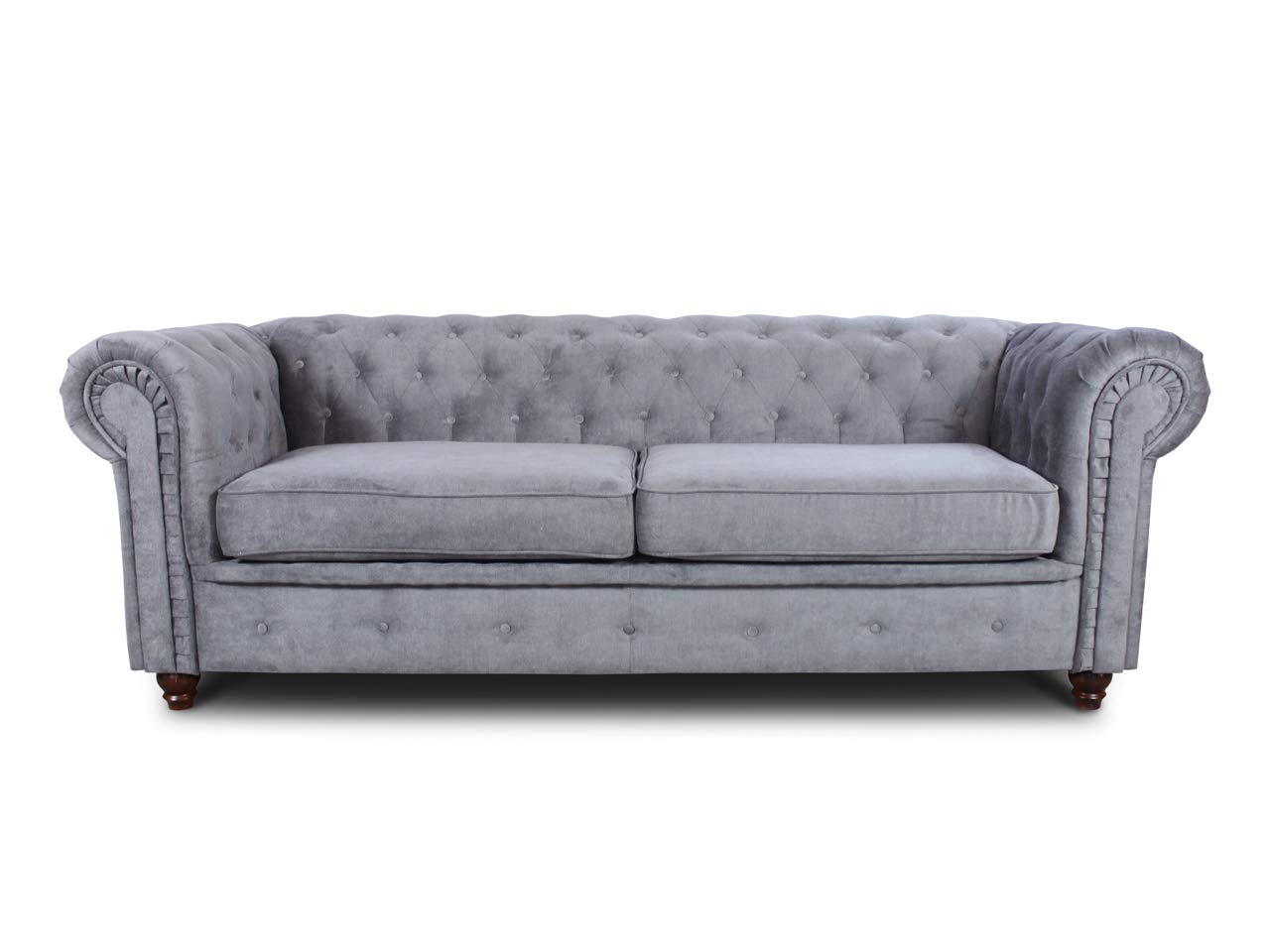 Chesterfield Asti 3-Seater Sofa Set, Glamour Design Sofa Set, Wooden Feet, Upholstered Sofa, for the Living Room
