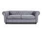 Chesterfield Asti 3-Seater Sofa Set, Glamour Design Sofa Set, Wooden Feet, Upholstered Sofa, for the Living Room