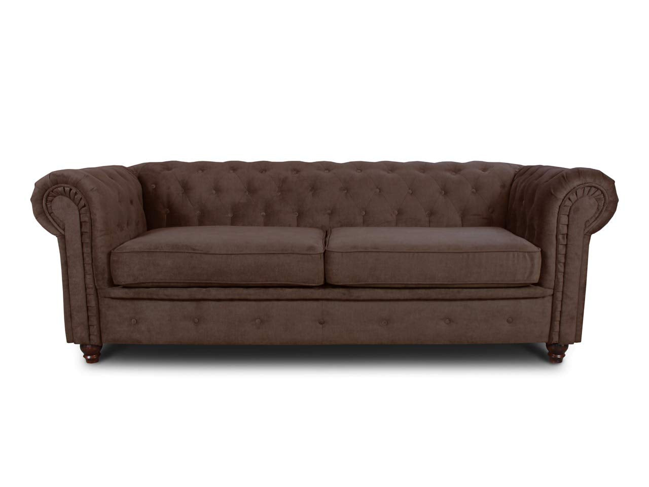 Chesterfield Asti 3-Seater Sofa Set, Glamour Design Sofa Set, Wooden Feet, Upholstered Sofa, for the Living Room