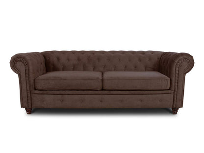 Chesterfield Asti 3-Seater Sofa Set, Glamour Design Sofa Set, Wooden Feet, Upholstered Sofa, for the Living Room