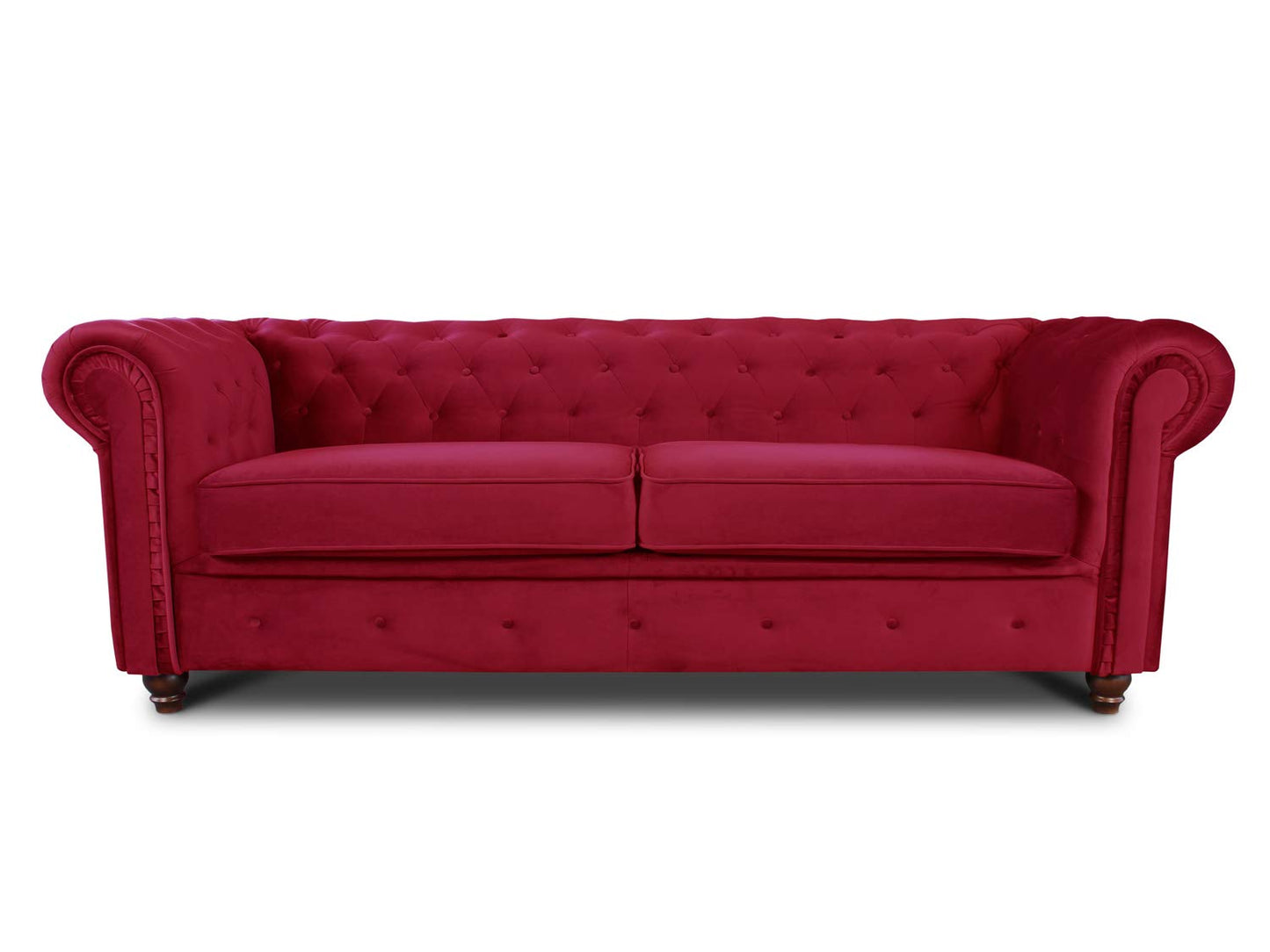 Chesterfield Asti 3-Seater Sofa Set, Glamour Design Sofa Set, Wooden Feet, Upholstered Sofa, for the Living Room