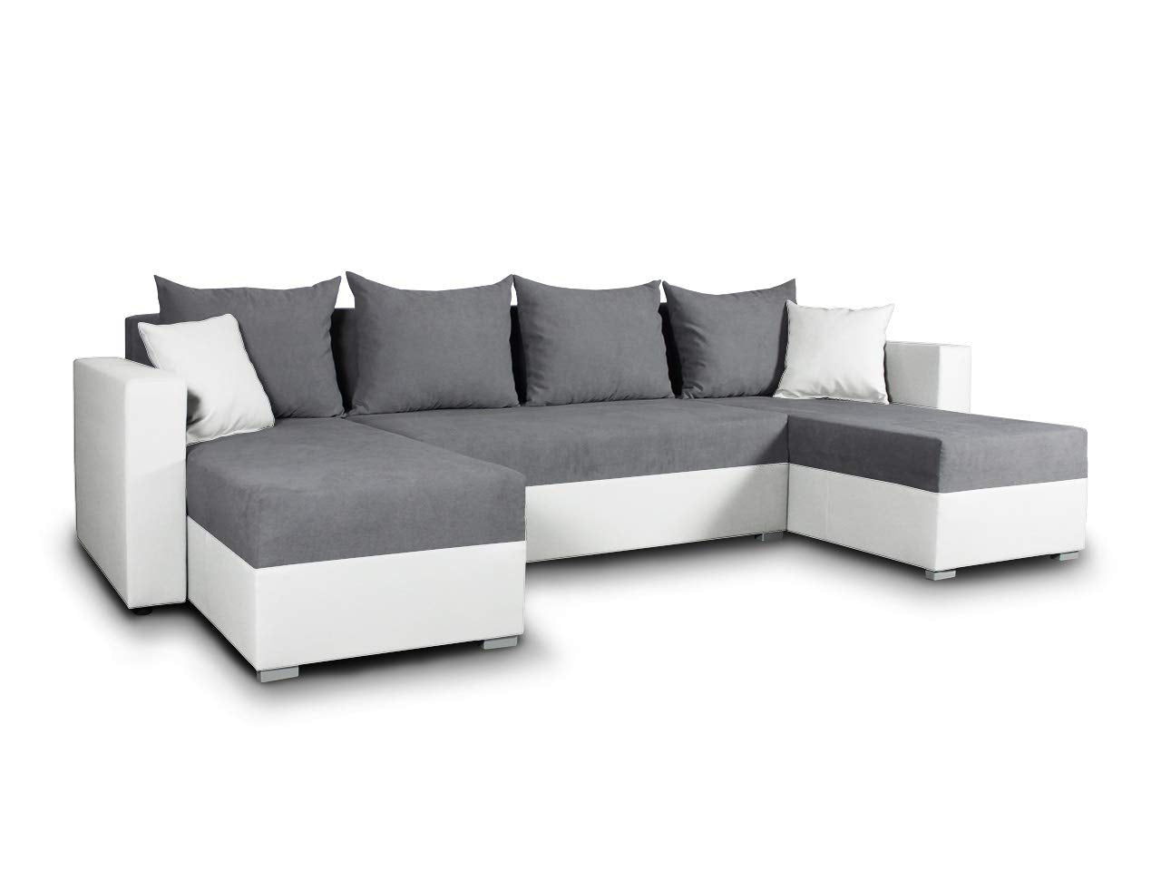 Sofnet Beno U-Shape Couch / Corner Sofa with Bed Box, Couch with Bed Function, Upholstered Corner, Big Sofa, Living Room