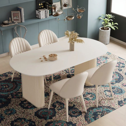 Modern Home Furniture Elegant Combination Sintered Stone Panel Small Dining Table