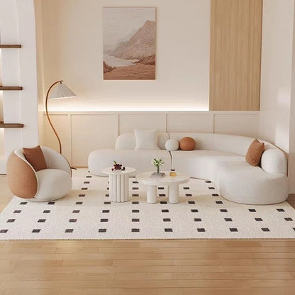 Curved Sectional Sofa Modern Leisure Living Room High-end Internet Celebrity Set