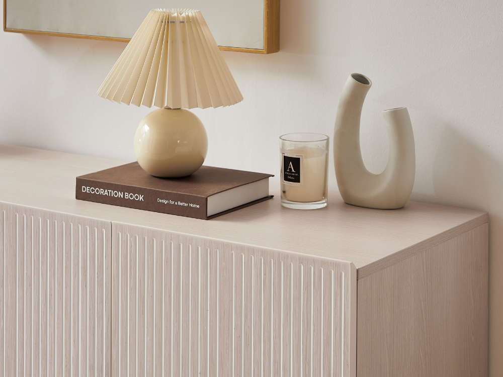 Wooden Console Table Modern Storage Cabinet Entrance Console Table