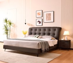 Leather Queen And King Size Beds Suitable For Master Bedrooms