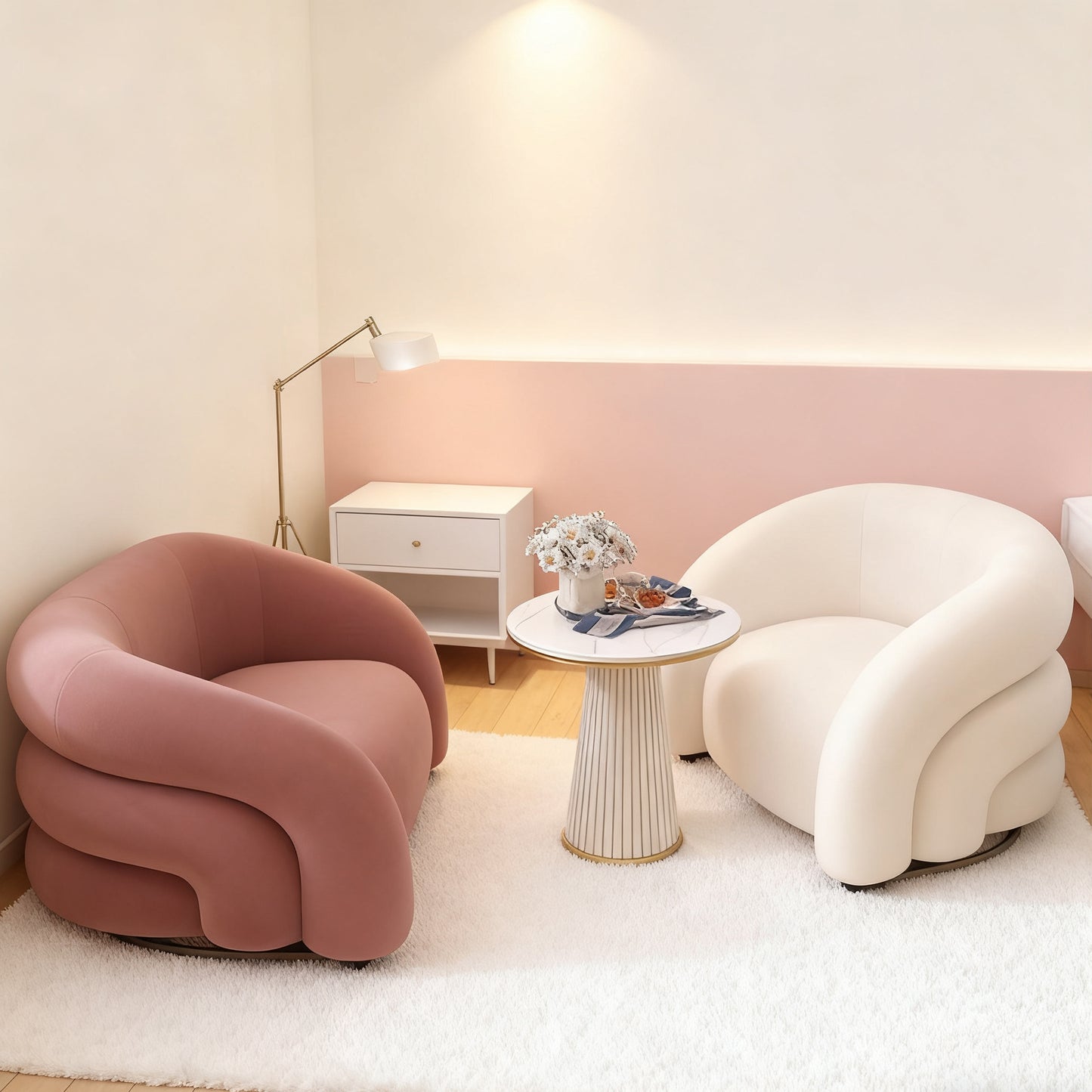 Living Room Velvet Chair Lounge Sofa Single Seater Sofa Accent Chair