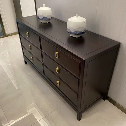 Solid Wood Chest of Drawers Storage Cabinet for Bedroom Living Room Entryway