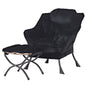 Tiita Lazy Chair with Ottoman, Modern Large Accent Lounge Chair, Leisure Sofa Armchair with Ottoman, Reading Chairs with Footrest for Bedroom, Living Room, Dorm Rooms, Garden