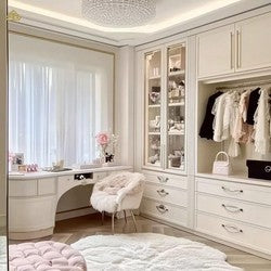 Adjustable Design for Home Living Decoration Walk-in Wardrobe Closet with Doors