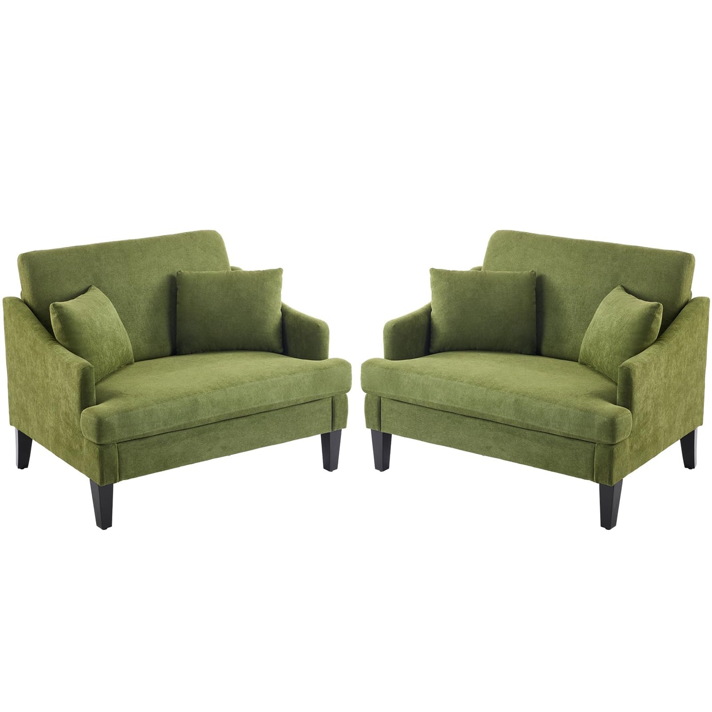 Bezseller Oversized Accent Chair, 33.5'' Wide Seat Comfy Armchair with 2 Pillows, Upholstered Big Reading Chair, Modern Single Sofa Chair for Living Room Bedroom Apartment Office, Beige