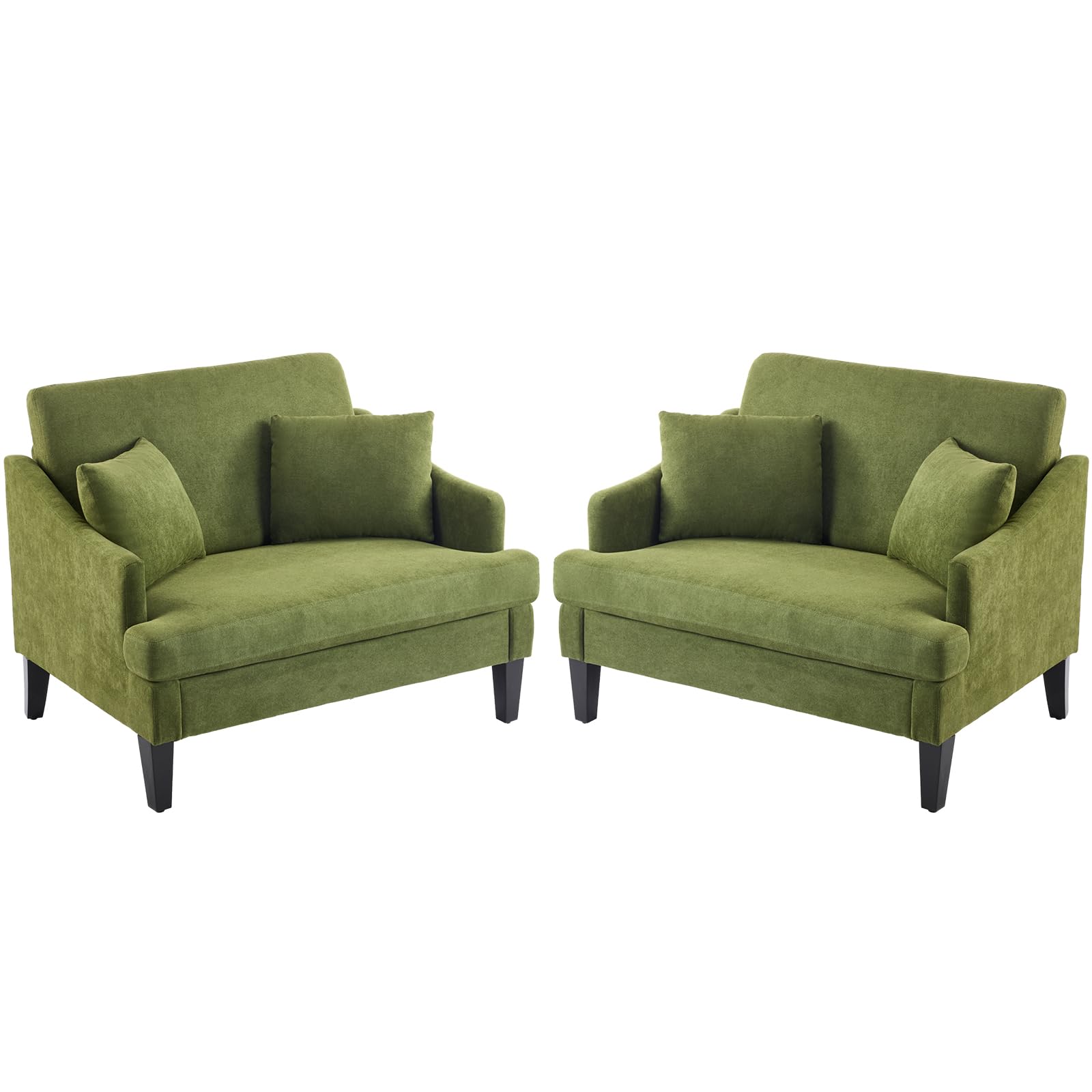 Bezseller Oversized Accent Chair, 33.5'' Wide Seat Comfy Armchair with 2 Pillows, Upholstered Big Reading Chair, Modern Single Sofa Chair for Living Room Bedroom Apartment Office, Beige