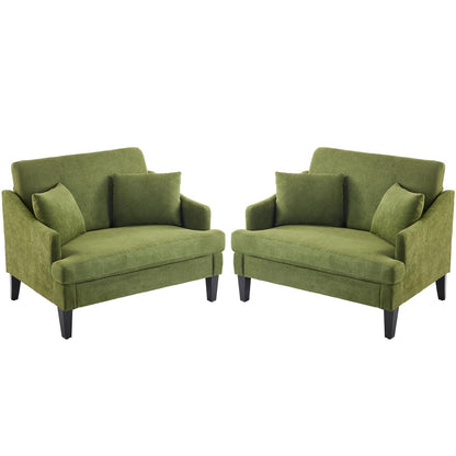 Bezseller Oversized Accent Chair, 33.5'' Wide Seat Comfy Armchair with 2 Pillows, Upholstered Big Reading Chair, Modern Single Sofa Chair for Living Room Bedroom Apartment Office, Beige