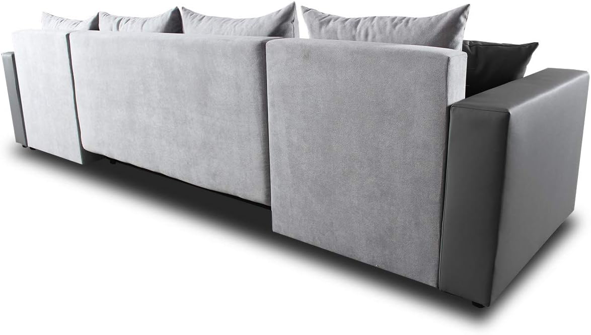 Sofnet Beno U-Shape Couch / Corner Sofa with Bed Box, Couch with Bed Function, Upholstered Corner, Big Sofa, Living Room