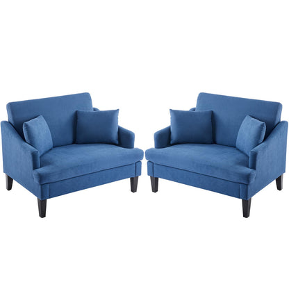 Bezseller Oversized Accent Chair, 33.5'' Wide Seat Comfy Armchair with 2 Pillows, Upholstered Big Reading Chair, Modern Single Sofa Chair for Living Room Bedroom Apartment Office, Beige