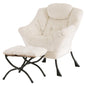 Tiita Lazy Chair with Ottoman, Modern Large Accent Lounge Chair, Leisure Sofa Armchair with Ottoman, Reading Chairs with Footrest for Bedroom, Living Room, Dorm Rooms, Garden