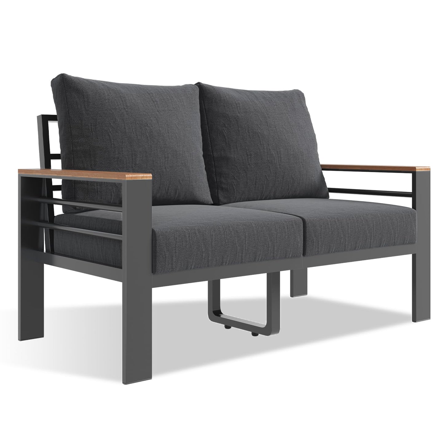 Aoxun Aluminum Patio Furniture Set 7 Seats, Oversized Outdoor Sectional with Washable Thick Cushions, Coffee Table and Waterproof Cover, Patio Conversation Sets for Porch, Balcony, Deck