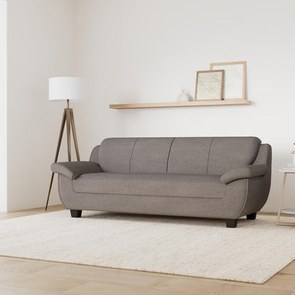 DOMO. collection Panama 3 Seater Sofa 3-Seater Couch Set 3-2-1 Taupe 207 cm