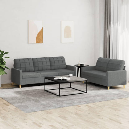 SECOLI Sofa Set 3 Seater + 2 Seater Living Room Sofa Sets Living Room Set Couch Lounge Couch Sofa Couch for Living Room 2-Piece Dark Grey Fabric
