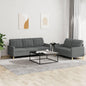 SECOLI Sofa Set 3 Seater + 2 Seater Living Room Sofa Sets Living Room Set Couch Lounge Couch Sofa Couch for Living Room 2-Piece Dark Grey Fabric