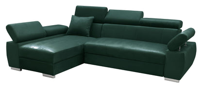 Ecksofa OTTO, Eckcouch mit Schlaffunktion, Federkern, Verstellbare Kopfstützen, Einfacher Klappmechanismus, Bettfunktion, Zusätzlicher Stauraum, Plüsch Anthrazit, Links