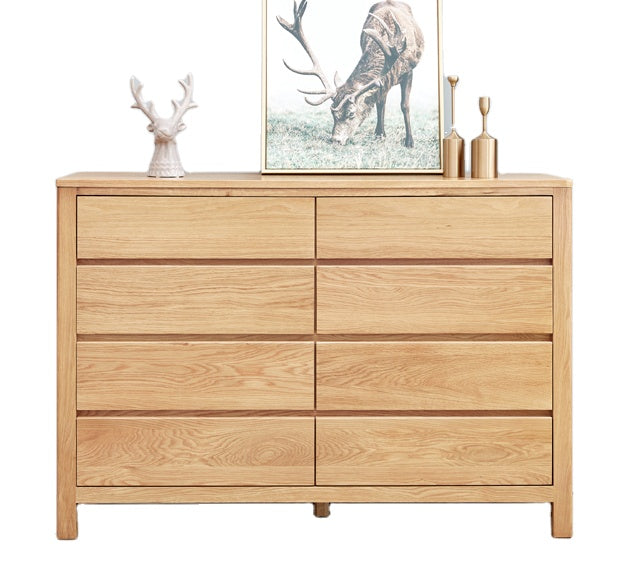 Nordic style cabinet table oak effect wooden drawer organiser