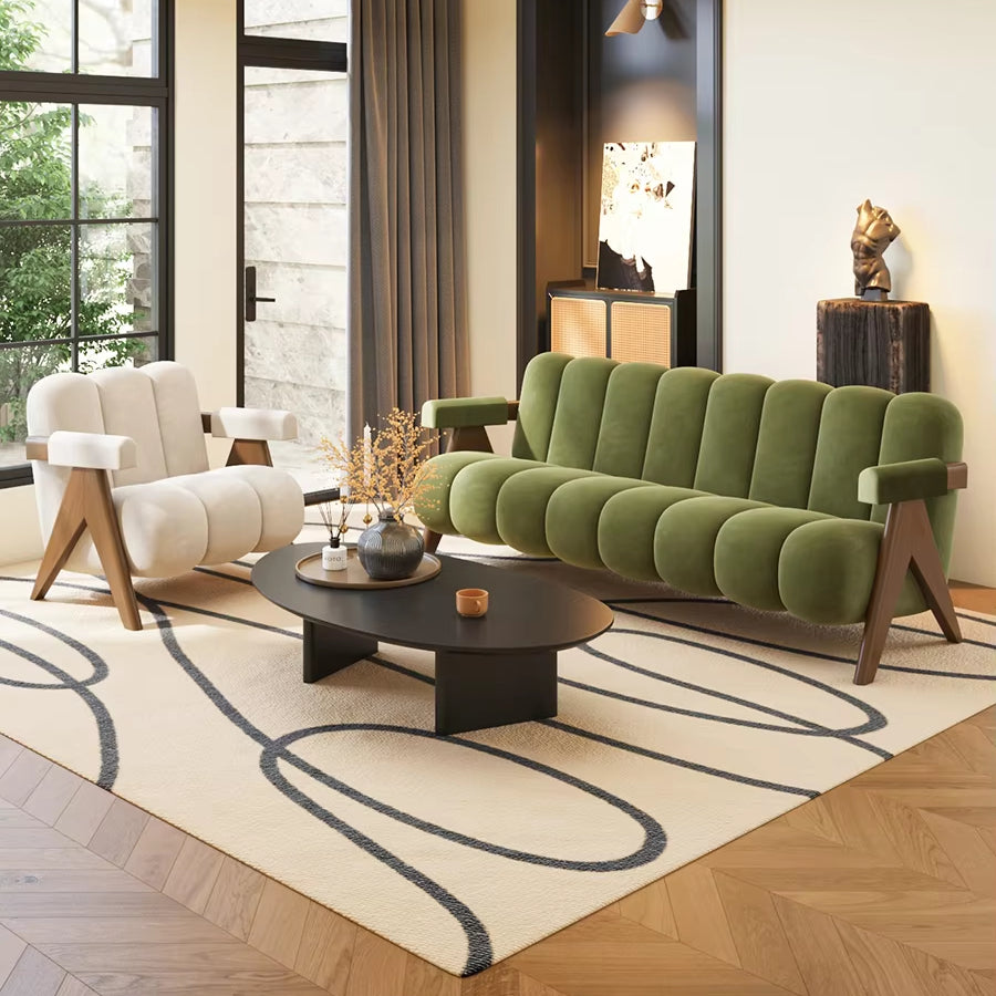 Home Furniture Double Fabric Sofa Set Convertible Bed