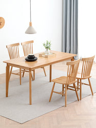 Minimalist Style OAK Wood Dining Room Furniture Set Solid Wood Dining Table