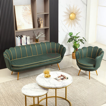 Smooth Soft Fabric Sofa Living Room 1/2/3 Seater Sofa +Pillow