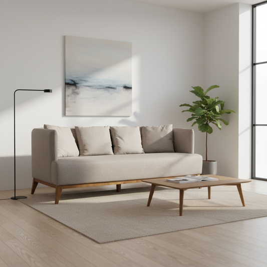 Home Furniture Fabric Sofas Sectional Sofa with Pillows