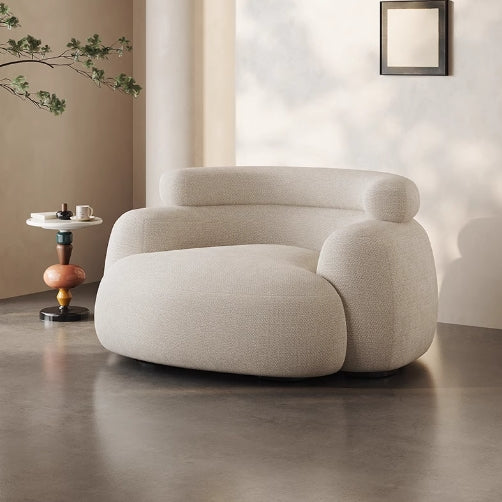 Design Single Person Sofa Italian Minimalist Modern Fabric Sofa Chair Balcony Hotel Apartment Villa Living Room Sofa