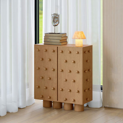 Modern Artistic Sideboard Abstract Wood Cupboard Entryway shoe cabinet