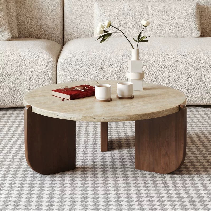 Durable Solid Wood Leg Living Room Coffee Tea Table