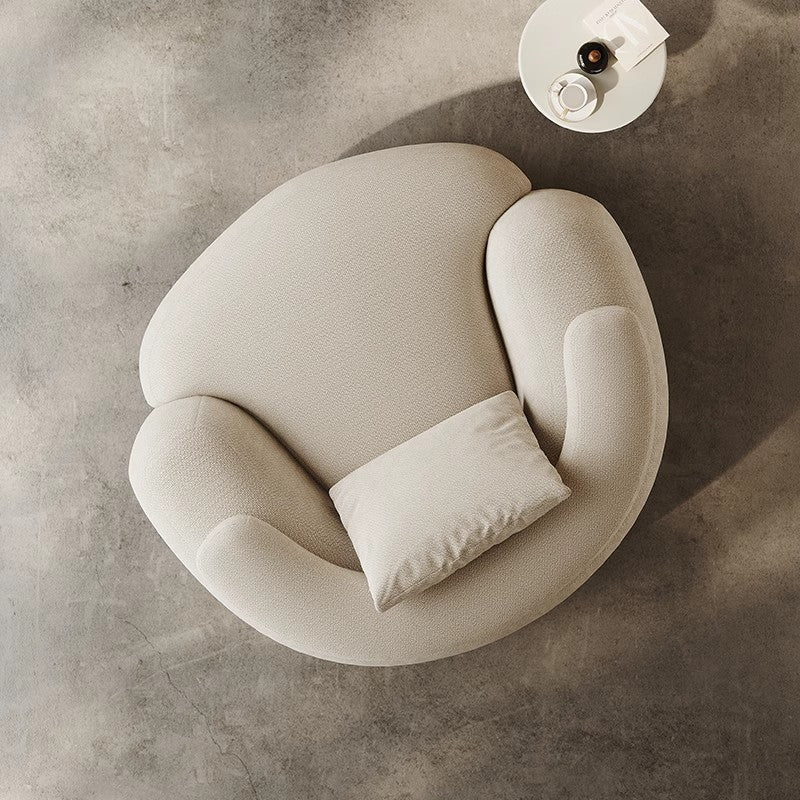 Design Single Person Sofa Italian Minimalist Modern Fabric Sofa Chair Balcony Hotel Apartment Villa Living Room Sofa