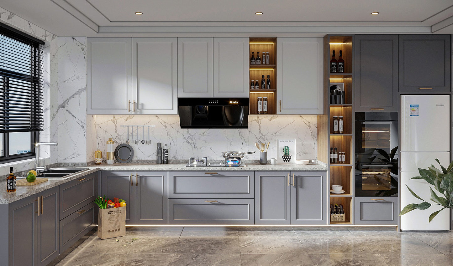 Modern Mueble Recibidor Wooden Smart Custom Design Kitchen Cabinet