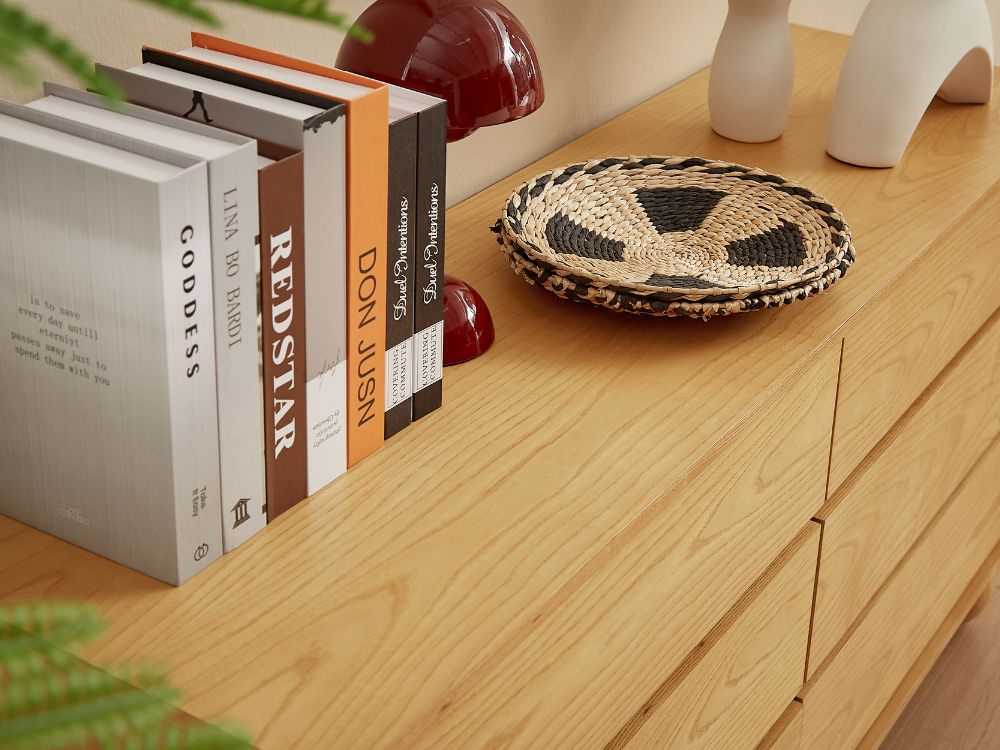 Furniture Storage Drawer Cabinet Console Table Wooden Chest of Drawers with Ball-Shaped Legs