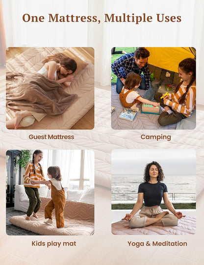 Floor Mattress Futon Mattress Queen Size Thicken Roll Camping Mattress