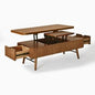 Luxury Wood Coffee Table Wooden Living Room Furniture Lift Top Coffee Table with Side Drawers