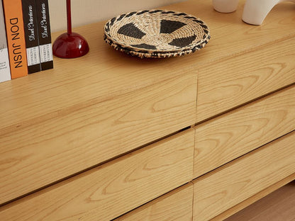 Furniture Storage Drawer Cabinet Console Table Wooden Chest of Drawers with Ball-Shaped Legs